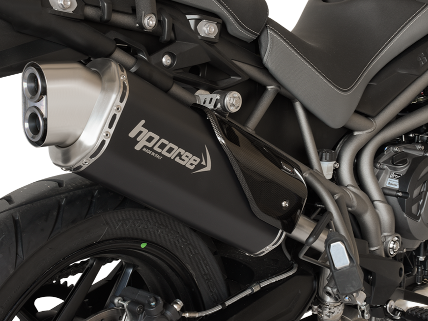 HP CORSE Triumph Tiger 800 (18/20) Slip-on Exhaust "4-Track R Black" (EU homologated) – Accessories in Factory Racing – Motorcycle Parts & Accessories Online Store