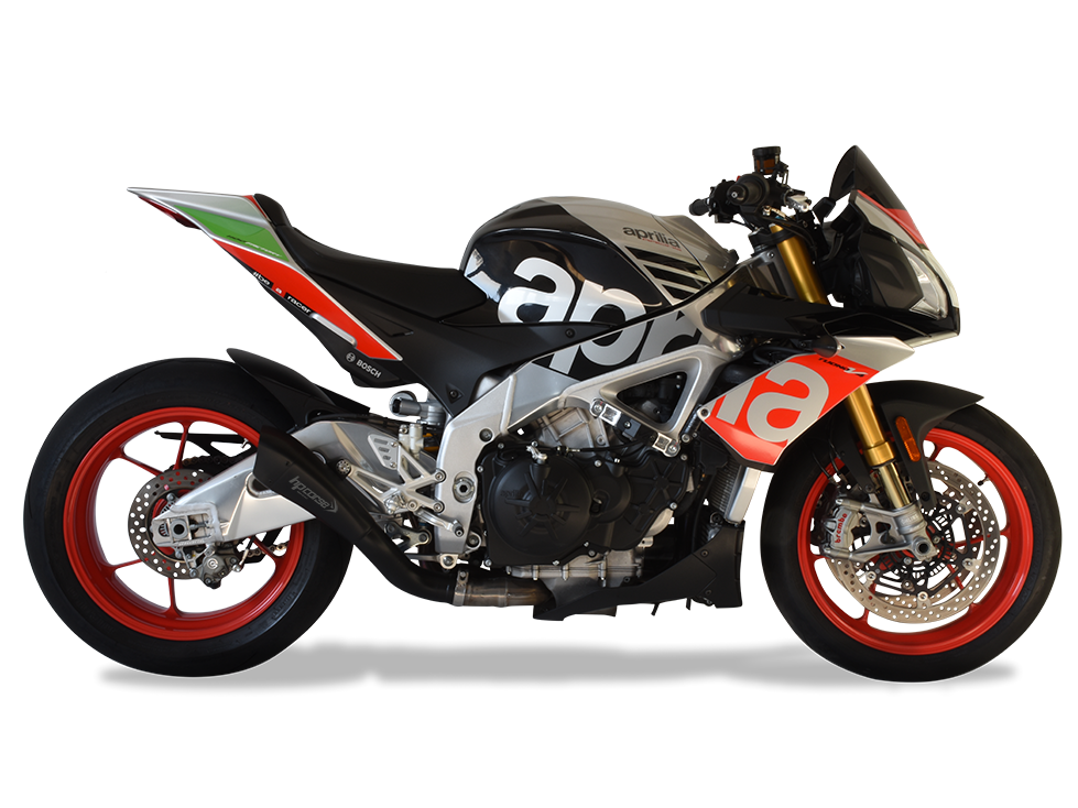 HP CORSE Aprilia RSV4 / Tuono V4 (17/18) Slip-on Exhaust "Hydroform Short Black" (racing)