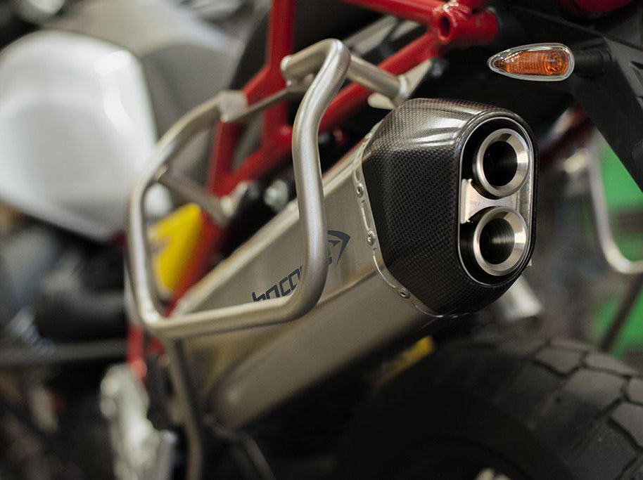 HP CORSE Moto Guzzi V85 TT (2019+) Slip-on Exhaust "SPS Carbon Titanium" (Euro 4/5)