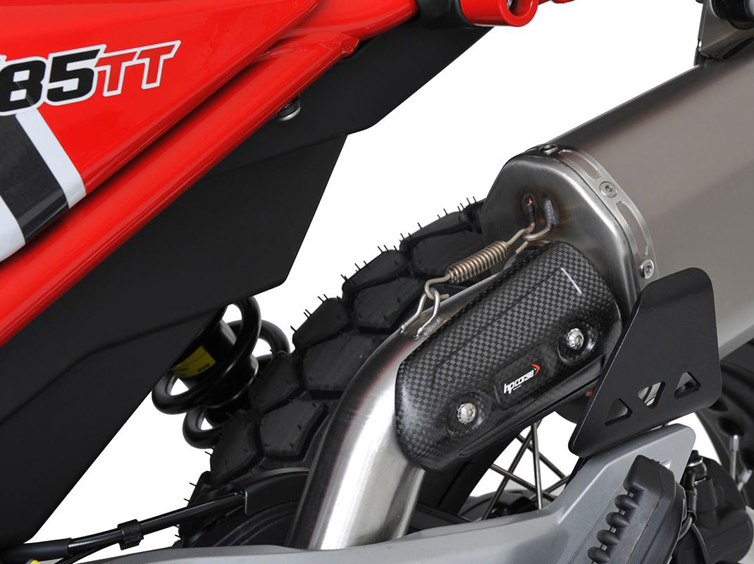 HP CORSE Moto Guzzi V85 TT (2019+) Slip-on Exhaust "SPS Carbon Inox Satin" (Euro 4/5)