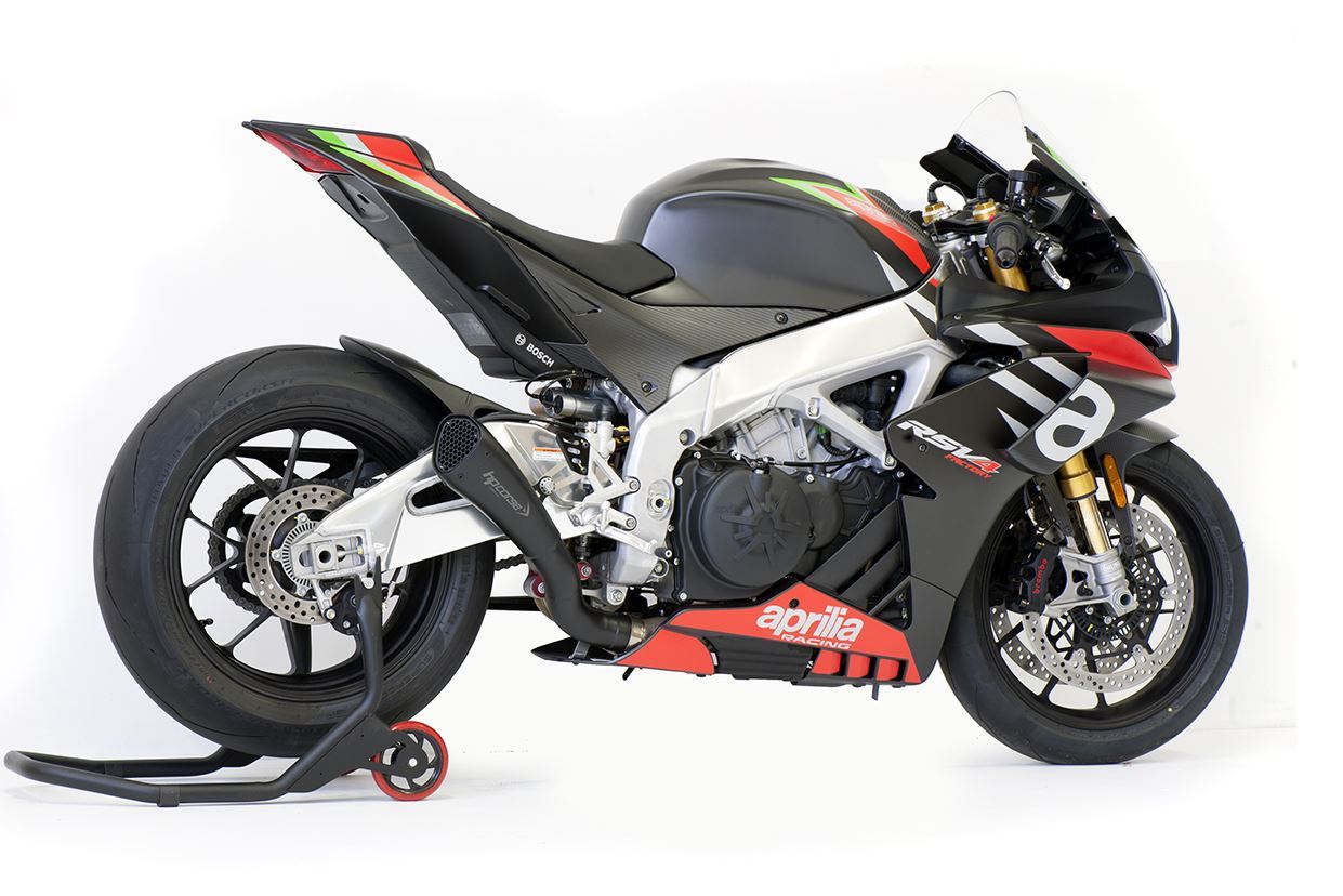 HP CORSE Aprilia RSV4 (19/20) Slip-on Exhaust "Hydroform Short Black" (racing)