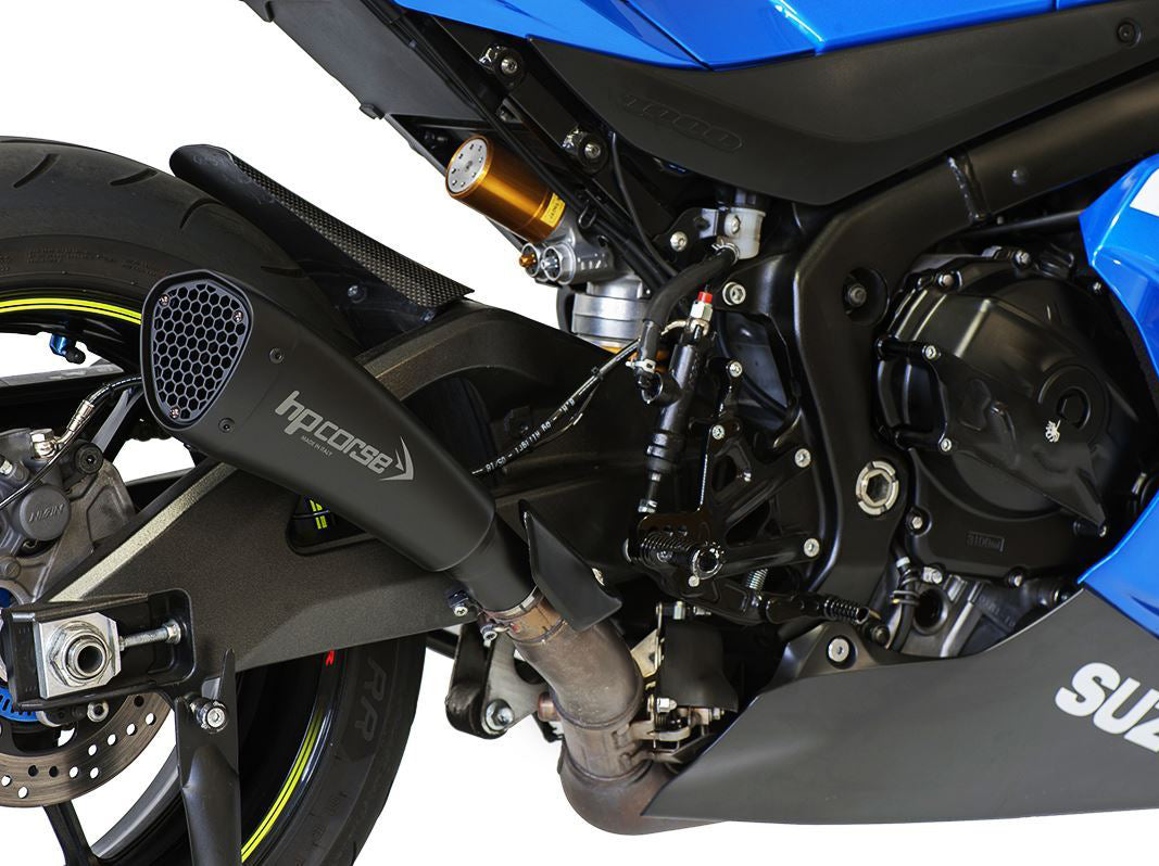HP CORSE Suzuki GSX-R 1000 (17/20) Slip-on Exhaust "Hydroform Short R Ceramic Black" (Racing)