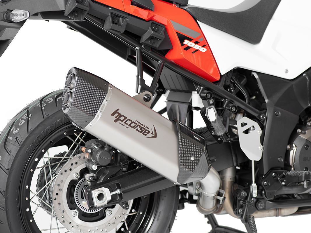 HP CORSE Suzuki V-Strom 1050 (2020+) Slip-on Exhaust "SP-3 Carbon 350 Titanium" (Euro 5)