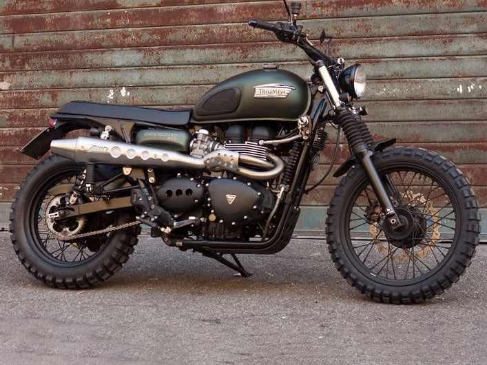 ZARD Triumph Scrambler 900 (08/16) Full Exhaust System "Conical" (fuel injection; high mount) – Accessories in the 2WheelsHero Motorcycle Aftermarket Accessories and Parts Online Shop