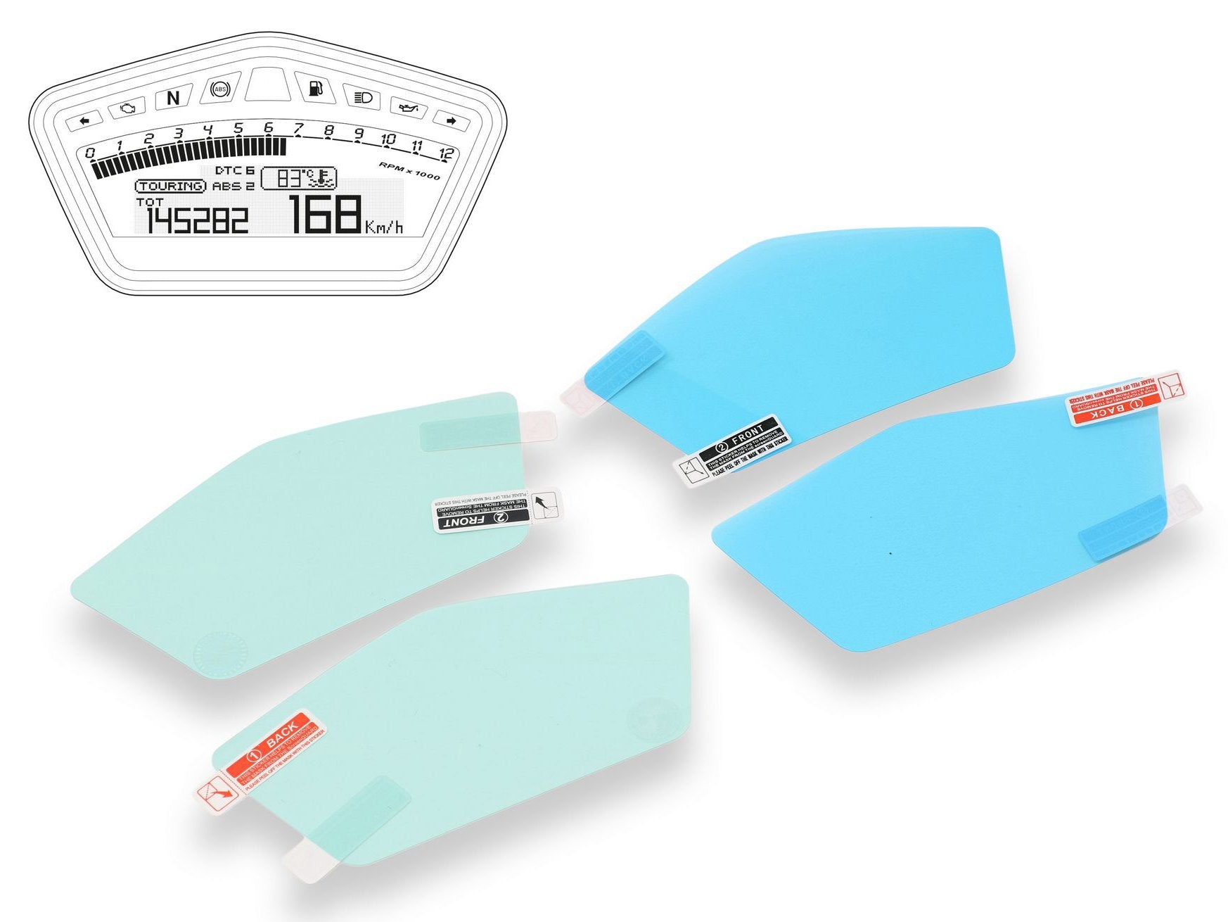 DP005 - CNC RACING Ducati Hypermotard 821/939 Dashboard Screen Protectors kit – Accessories in the Factory Racing Motorcycle Aftermarket Accessories and Parts Online Shop