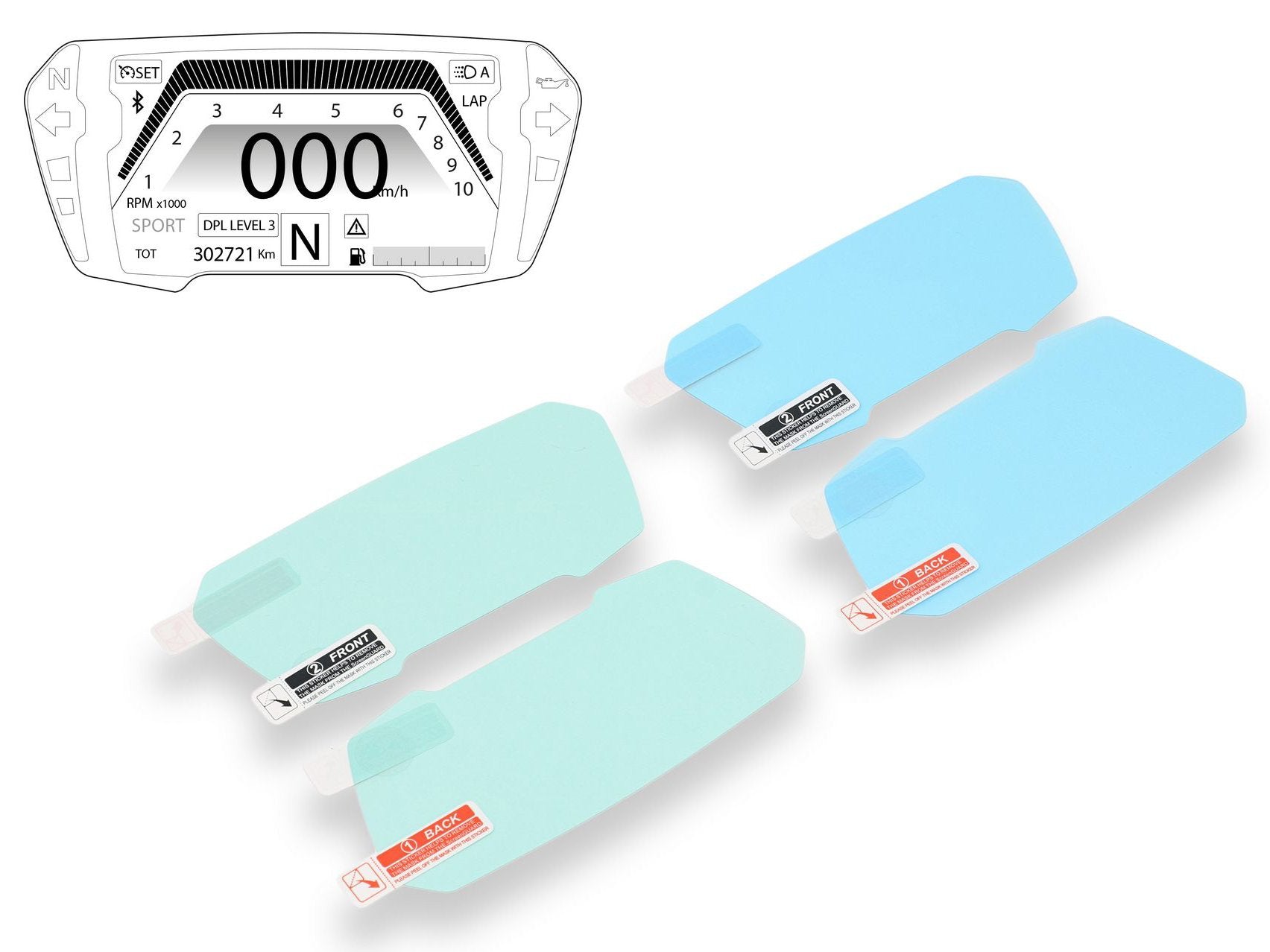 DP009 - CNC RACING Ducati Diavel/XDiavel Dashboard Screen Protectors kit – Accessories in the Factory Racing Motorcycle Aftermarket Accessories and Parts Online Shop