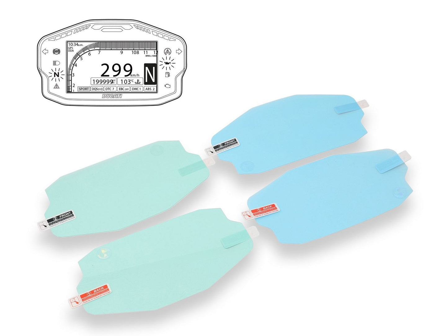 DP001 - CNC RACING Ducati Panigale Dashboard Screen Protectors kit – Accessories in the Factory Racing Motorcycle Aftermarket Accessories and Parts Online Shop