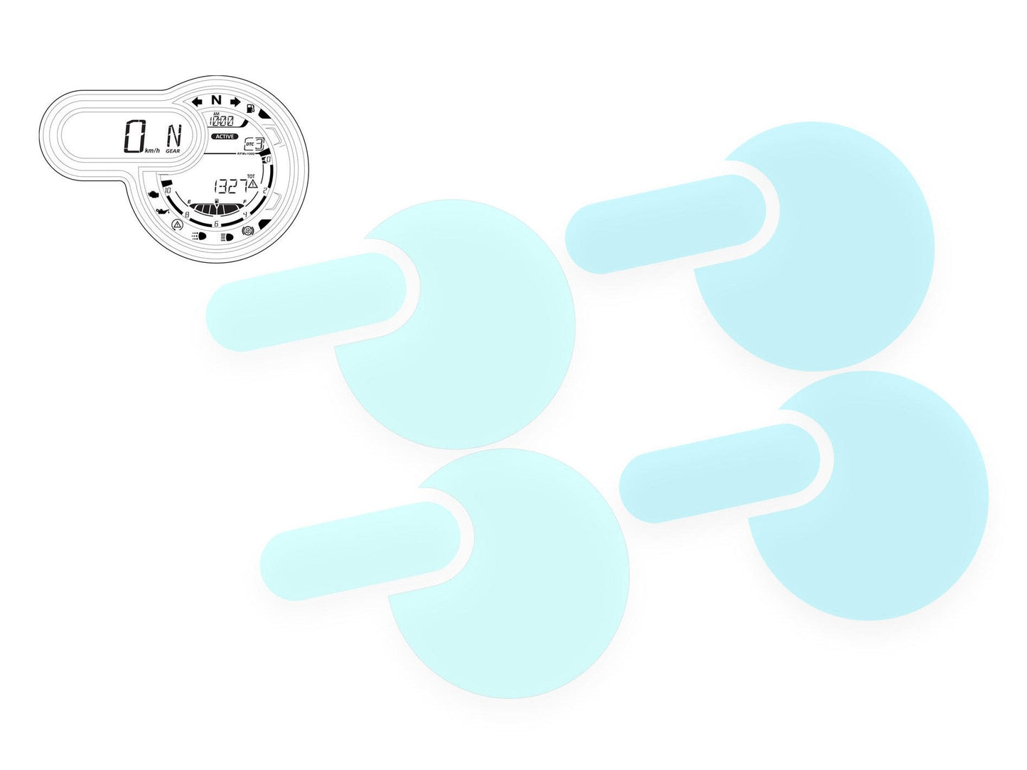 DP013 - CNC RACING Ducati Scrambler 1100 (2018+) Dashboard Screen Protectors Kit – Accessories in the Factory Racing Motorcycle Aftermarket Accessories and Parts Online Shop