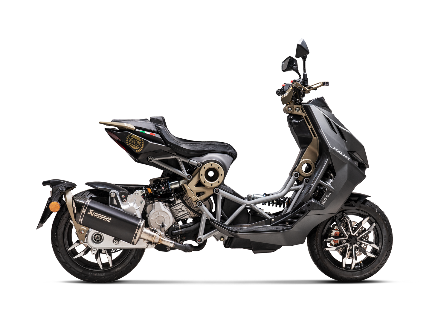 AKRAPOVIC S-IT125SO1-HRTBL Italjet Dragster 125 / 200 (2024+) Slip-On Exhaust (titanium) – Accessories in the 2WheelsHero Motorcycle Aftermarket Accessories and Parts Online Shop