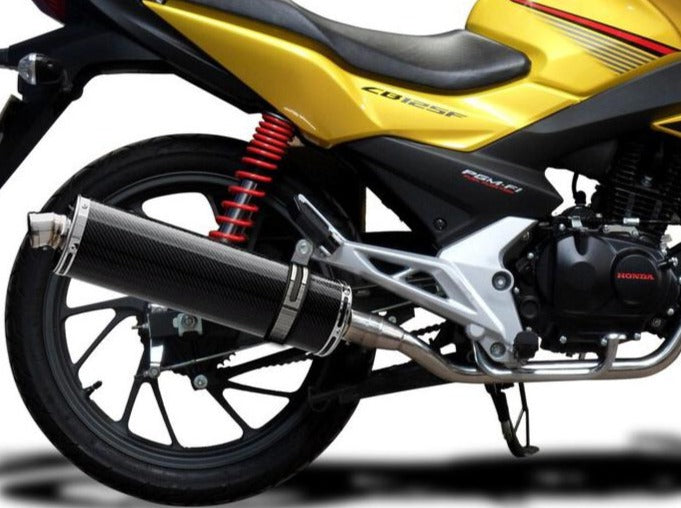 DELKEVIC Honda CB125F (15/18) Full Exhaust System with Stubby 18" Carbon Silencer