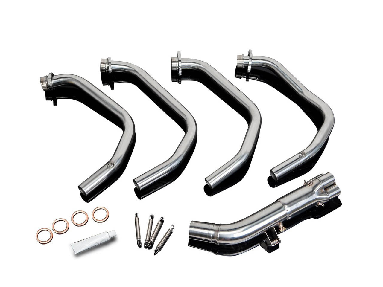 DELKEVIC Suzuki GSX650F Full Exhaust System Stubby 17" Tri-Oval
