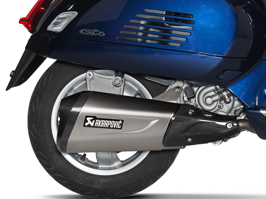 AKRAPOVIC S-VE3SO11-ZDFSS Vespa GTS Super 300 / Sei Giorni / Tech (2024+) Slip-On Exhaust (SS) – Accessories in the 2WheelsHero Motorcycle Aftermarket Accessories and Parts Online Shop