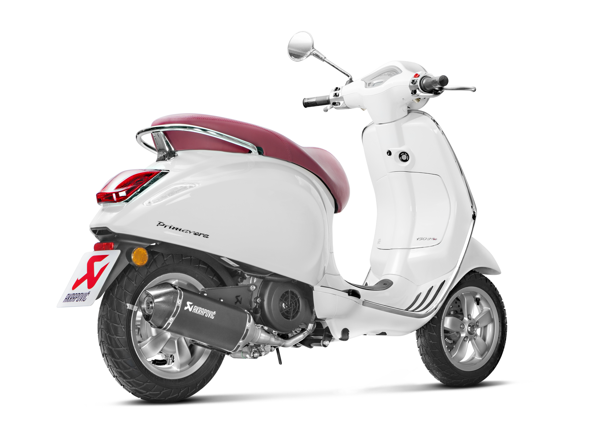 AKRAPOVIC S-VE125R2-HZBL Vespa Primavera / Sprint 3V (2020+) Exhaust System "Racing Line"(SS) – Accessories in the 2WheelsHero Motorcycle Aftermarket Accessories and Parts Online Shop