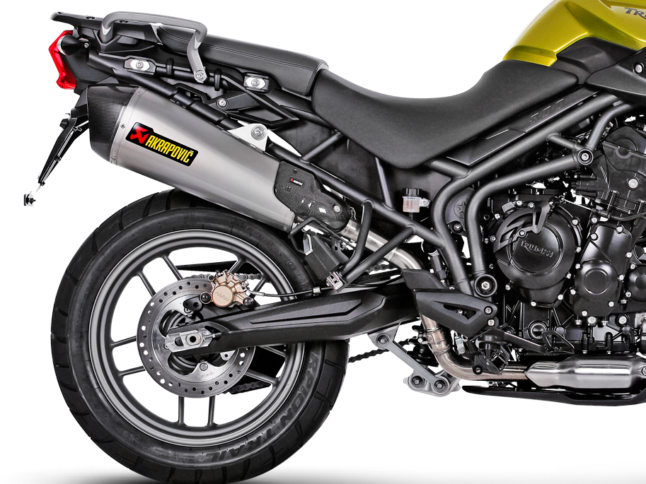 AKRAPOVIC S-T800SO1-HZAAT Triumph Tiger 800 (2016+) Slip-On Exhaust (titanium) – Accessories in the 2WheelsHero Motorcycle Aftermarket Accessories and Parts Online Shop