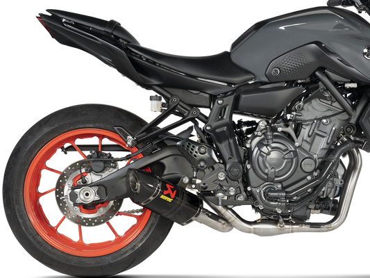 AKRAPOVIC S-Y7R2-AFC Yamaha MT-07 / FZ-07 (2024+) Exhaust System "Racing Line" (carbon) – Accessories in the 2WheelsHero Motorcycle Aftermarket Accessories and Parts Online Shop