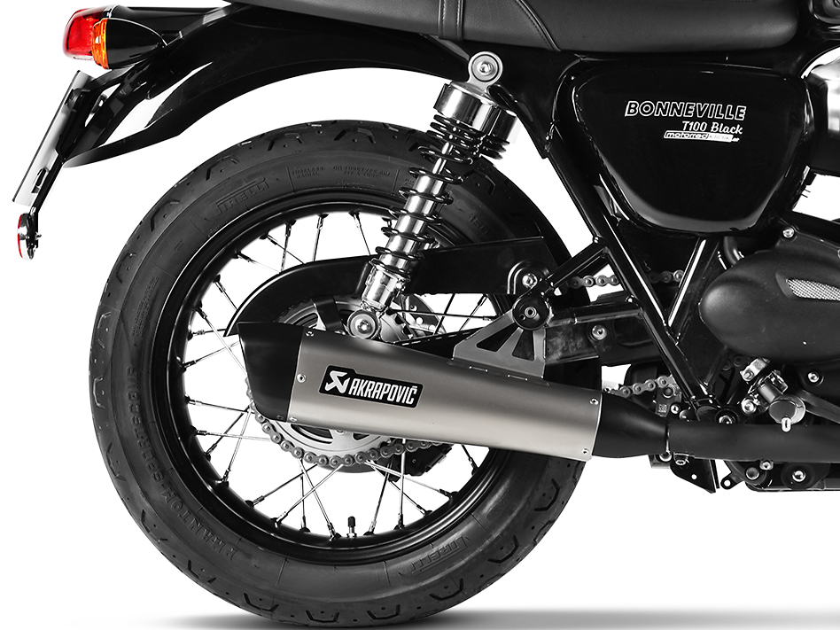 AKRAPOVIC S-T12SO4-HCQT Triumph Bonneville T100 (2020+) Slip-On Exhaust (titanium) – Accessories in the 2WheelsHero Motorcycle Aftermarket Accessories and Parts Online Shop