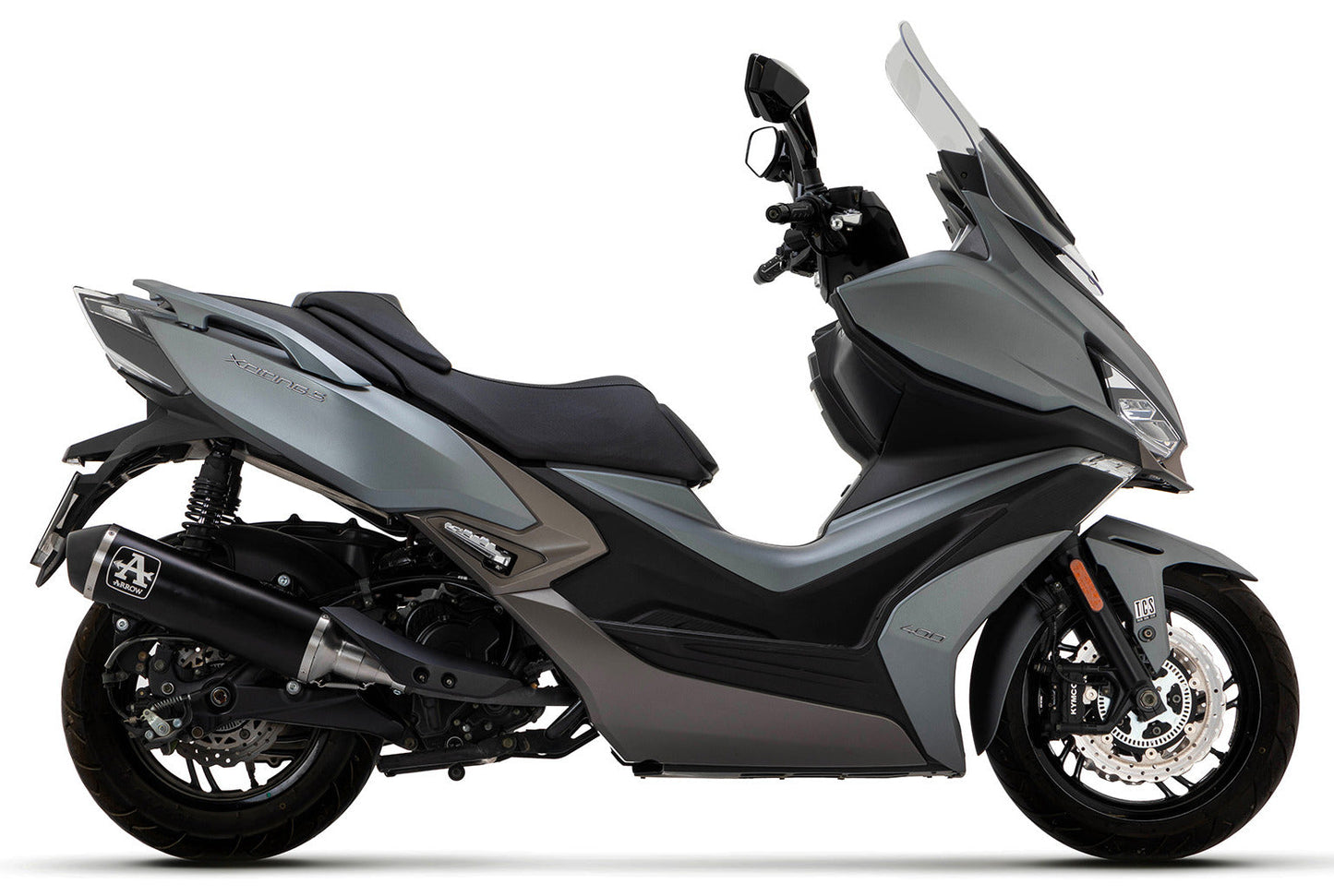 ARROW 73522AKN Kymco Xciting 400I S (2021+) Dark Aluminum Slip-on Exhaust "Urban" – Accessories in the 2WheelsHero Motorcycle Aftermarket Accessories and Parts Online Shop