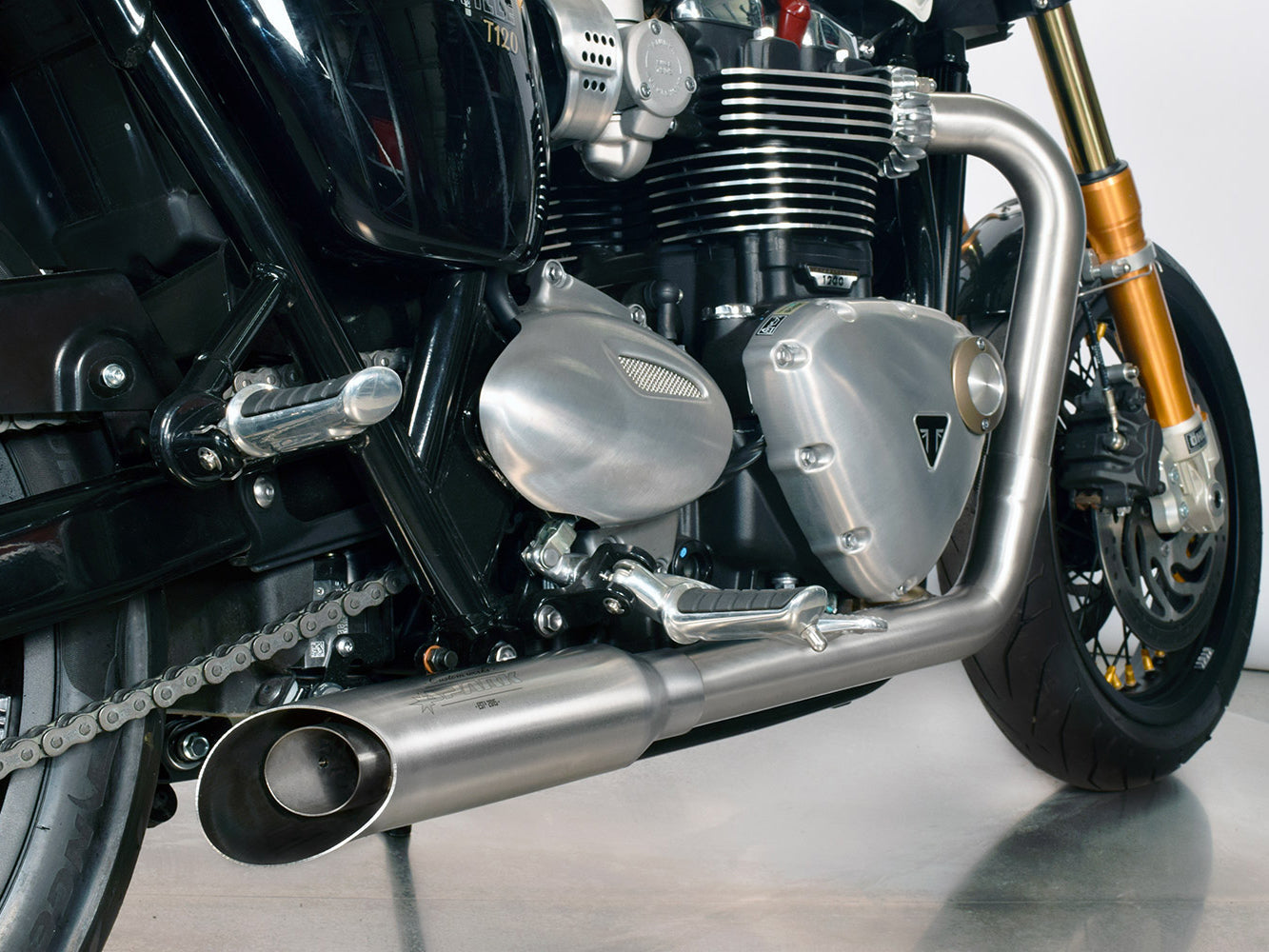 SPARK GTR8804 Triumph Bonneville T120 / Street Twin 900 (16/18) Full Exhaust System "Custom Works" (approved; polished)