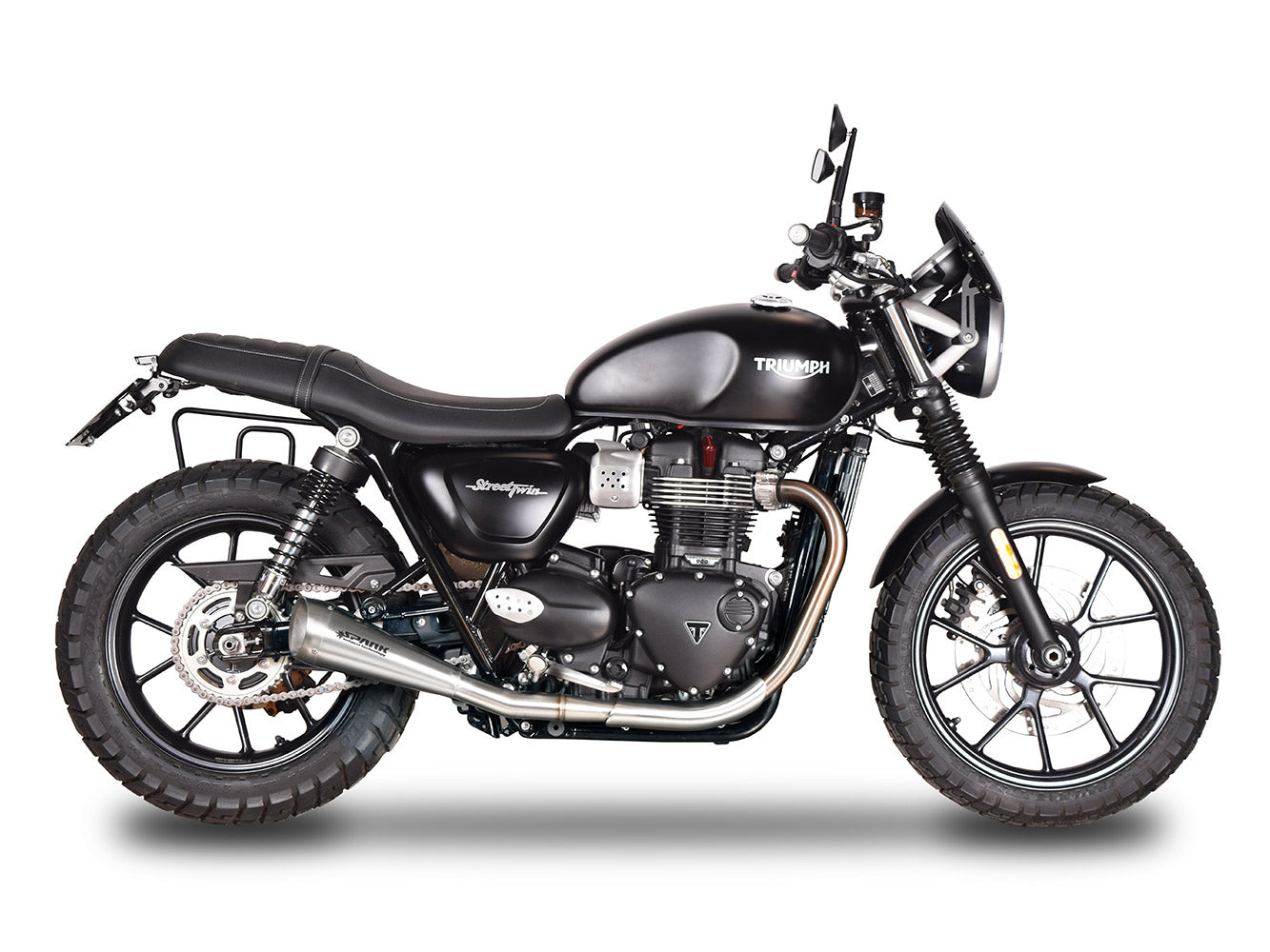 SPARK GTR0401 Triumph Street Twin 900 (16/18) Double Slip-on Exhaust "60's" (approved)