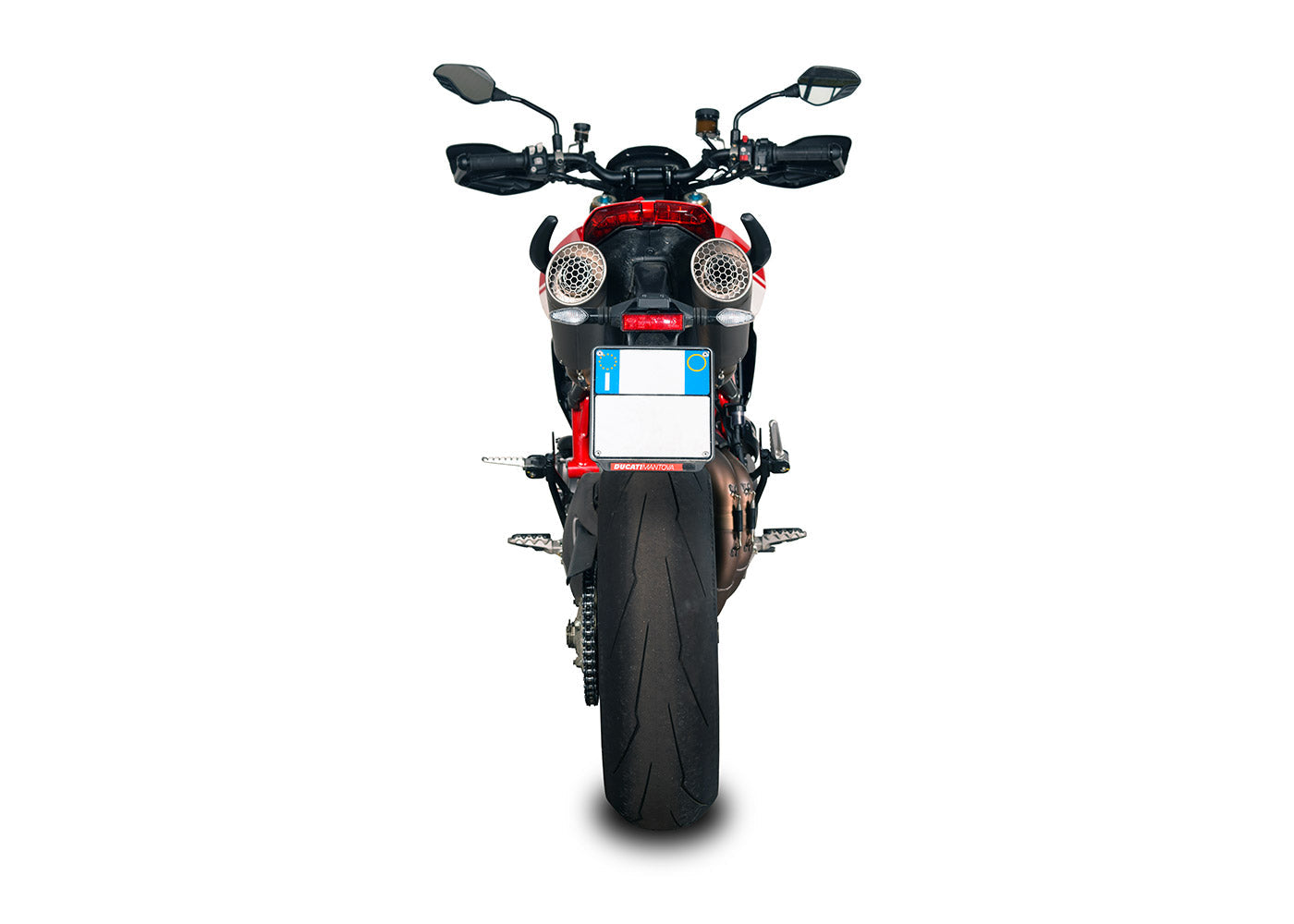 SPARK GDU1808 Ducati Hypermotard 950 (2019+) Titanium Dual Slip-on Exhaust "Grid-o"