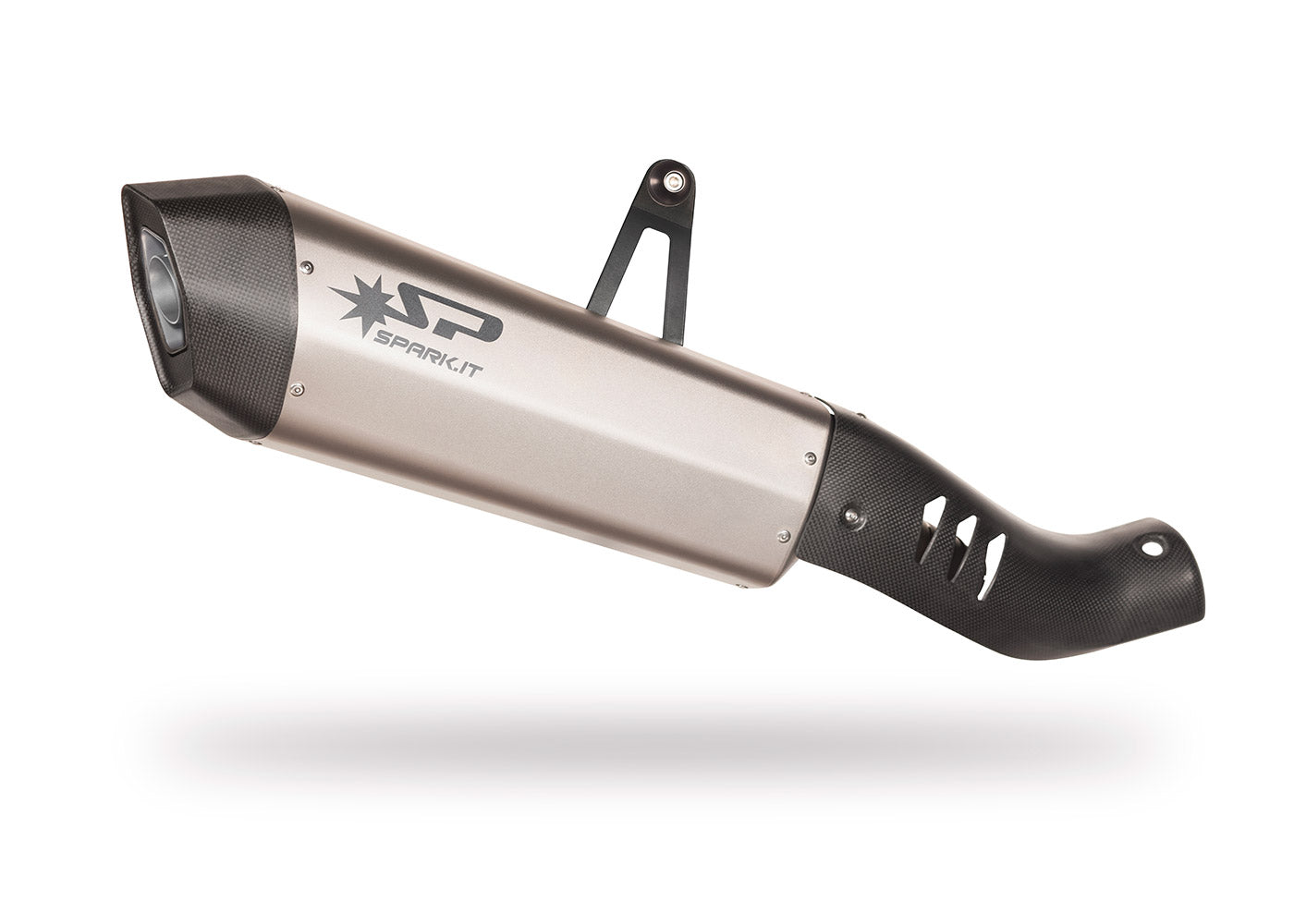 SPARK GHO1702 Honda CRF1100L Africa Twin (2020+) Slip-on Exhaust "Fighter" (approved; titanium)