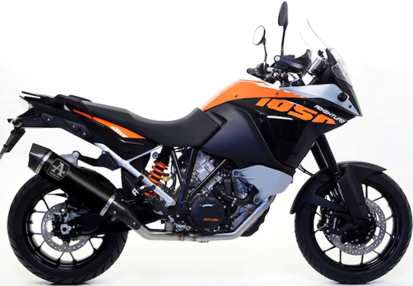 ARROW 71809AKN KTM 1290 Super Adventure (2015+) Dark Aluminum Slip-on Exhaust "Maxi Race Tech" – Accessories in the 2WheelsHero Motorcycle Aftermarket Accessories and Parts Online Shop