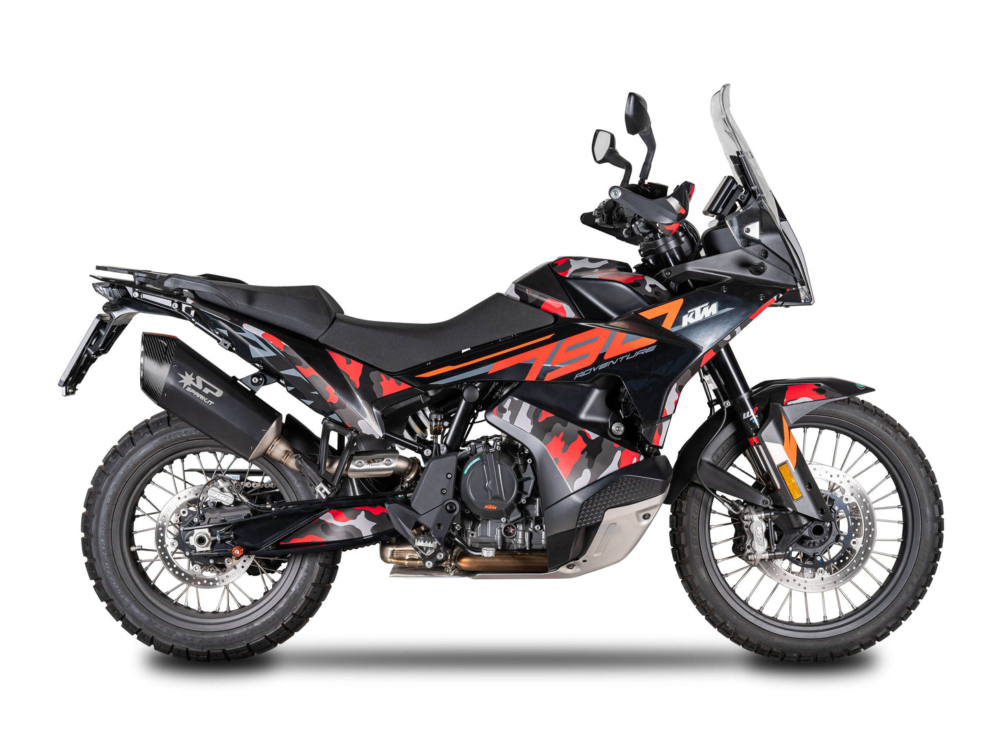 SPARK GHU0601 KTM 790 Adventure / 890 Adventure R (2021+) Black Series Full Exhaust System "Fighter EVO" (EU Homologated)