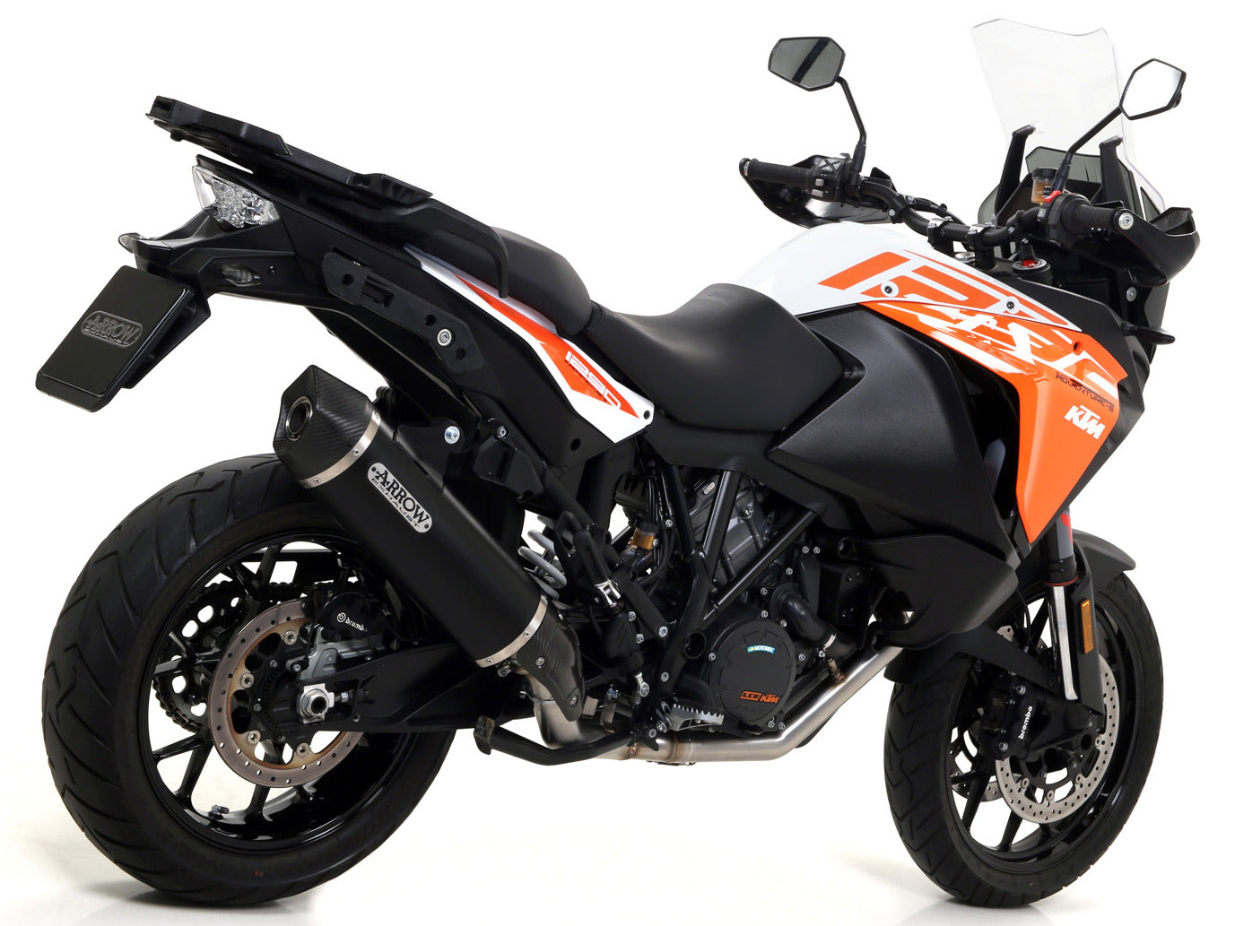 ARROW 71809AKN KTM 1290 Super Adventure (2015+) Dark Aluminum Slip-on Exhaust "Maxi Race Tech" – Accessories in the 2WheelsHero Motorcycle Aftermarket Accessories and Parts Online Shop