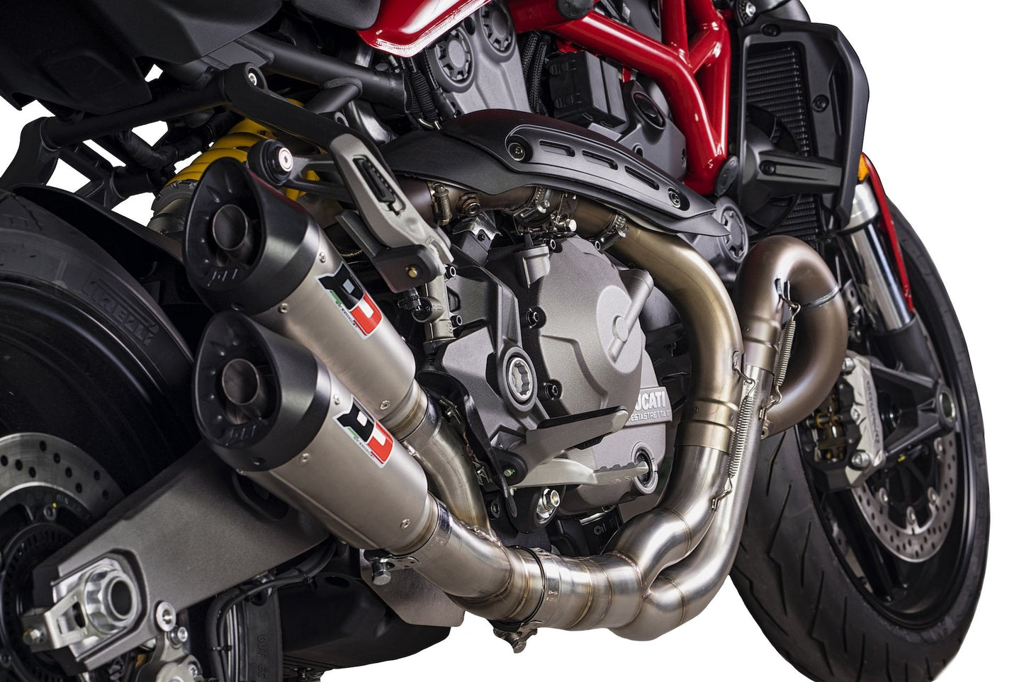 QD EXHAUST Ducati Monster 1200 (17/21) Dual Slip-on Exhaust "Gunshot" (EURO4)
