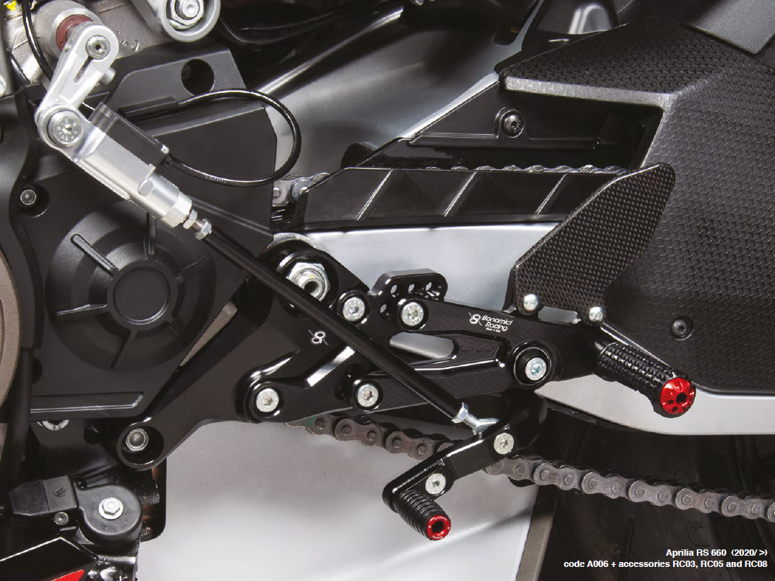 A006 - BONAMICI RACING Aprilia RS 660 / Tuono (2020+) Adjustable Rearset