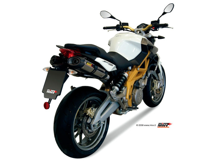 MIVV A.006 Aprilia Shiver 750 (10/15) Dual Slip-on Exhaust "Suono" (stainless steel; approved) – Accessories in the 2WheelsHero Motorcycle Aftermarket Accessories and Parts Online Shop