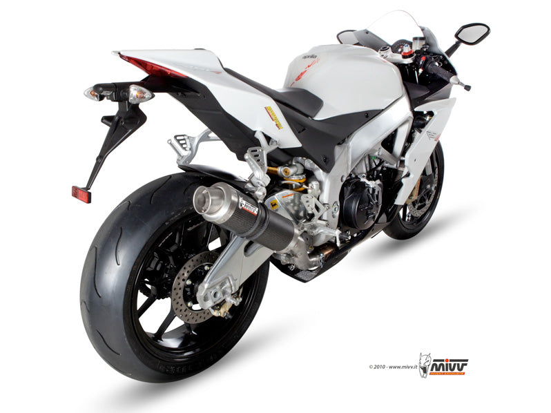 MIVV A.008 Aprilia RSV4 (09/16) Slip-on Exhaust "GP" (carbon; approved) – Accessories in the 2WheelsHero Motorcycle Aftermarket Accessories and Parts Online Shop
