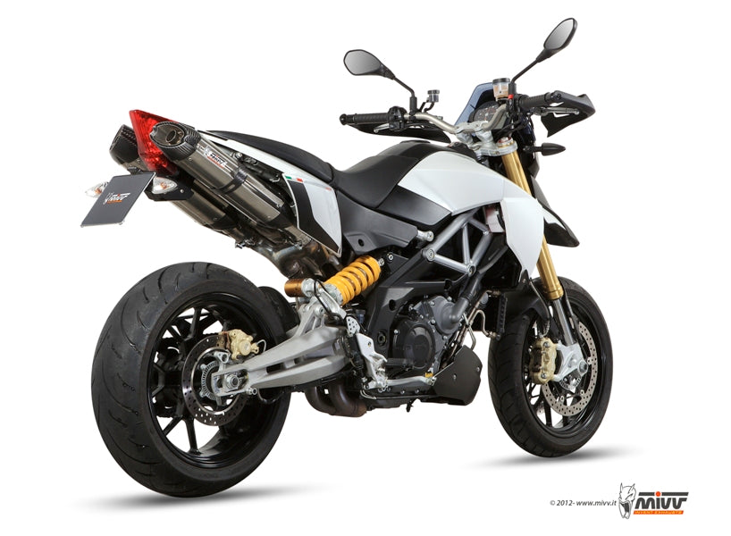 MIVV A.010 Aprilia Dorsoduro 1200 (12/16) Dual Underseat Slip-on Exhaust "Suono" (stainless steel; approved) – Accessories in the 2WheelsHero Motorcycle Aftermarket Accessories and Parts Online Shop