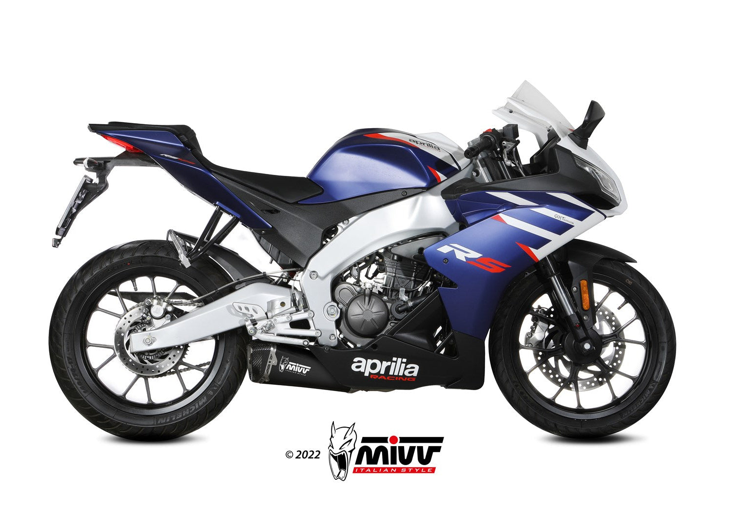 MIVV A.018 Aprilia RS125 (2021+) Full System Exhaust "Delta Race" (black; approved) – Accessories in the 2WheelsHero Motorcycle Aftermarket Accessories and Parts Online Shop