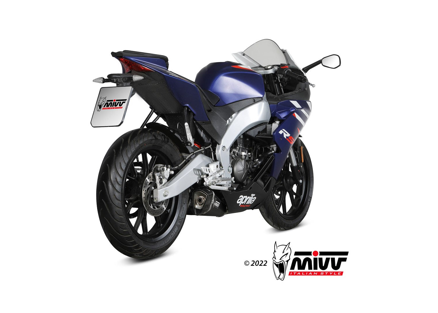 MIVV A.018 Aprilia RS125 (2021+) Full System Exhaust "Delta Race" (black; approved) – Accessories in the 2WheelsHero Motorcycle Aftermarket Accessories and Parts Online Shop