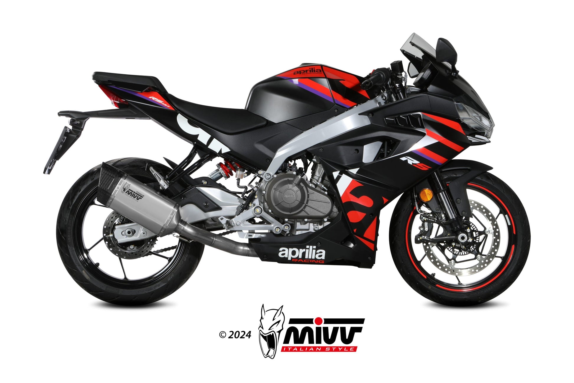 MIVV A.021 Aprilia RS457 (2024+) Full System High Exhaust "SR-1" (titanium; approved) – Accessories in the 2WheelsHero Motorcycle Aftermarket Accessories and Parts Online Shop