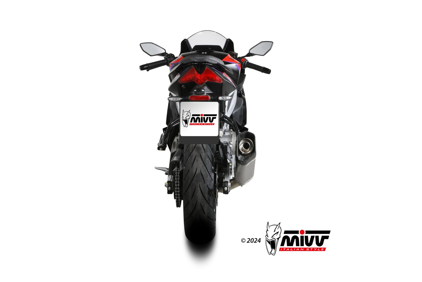 MIVV A.021 Aprilia RS457 (2024+) Full System High Exhaust "SR-1" (titanium; approved) – Accessories in the 2WheelsHero Motorcycle Aftermarket Accessories and Parts Online Shop