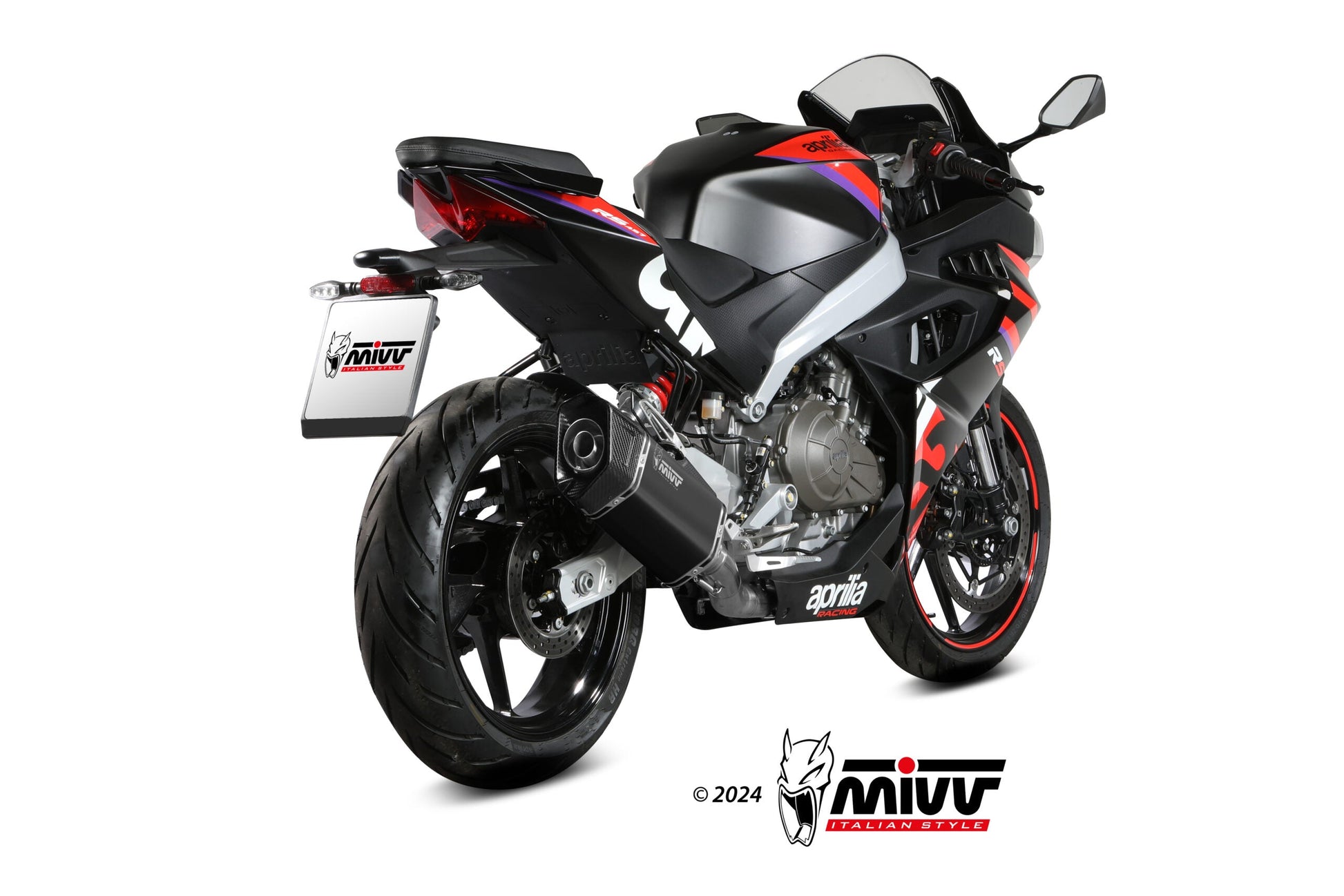 MIVV A.021 Aprilia RS457 (2024+) Full System High Exhaust "SR-1" (black; approved) – Accessories in the 2WheelsHero Motorcycle Aftermarket Accessories and Parts Online Shop