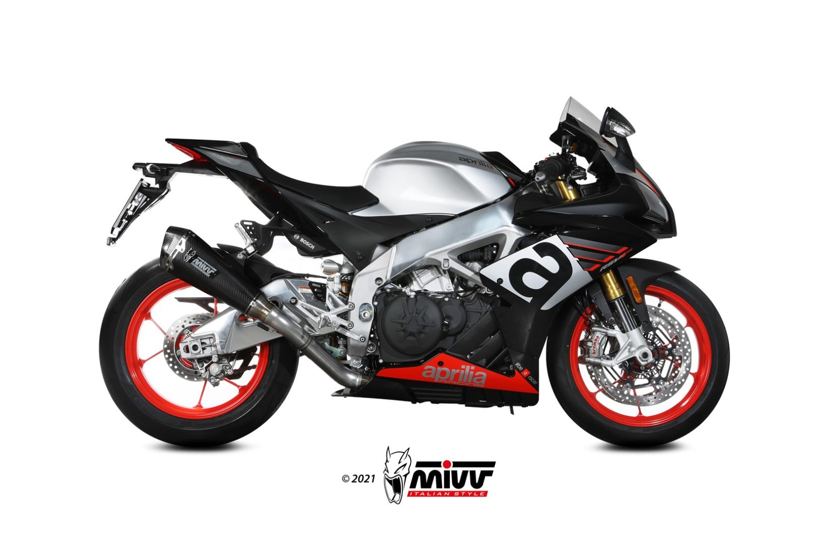 MIVV A.016 Aprilia RSV4 (17/20) Slip-on Exhaust "Delta Race" (carbon; approved) – Accessories in the 2WheelsHero Motorcycle Aftermarket Accessories and Parts Online Shop