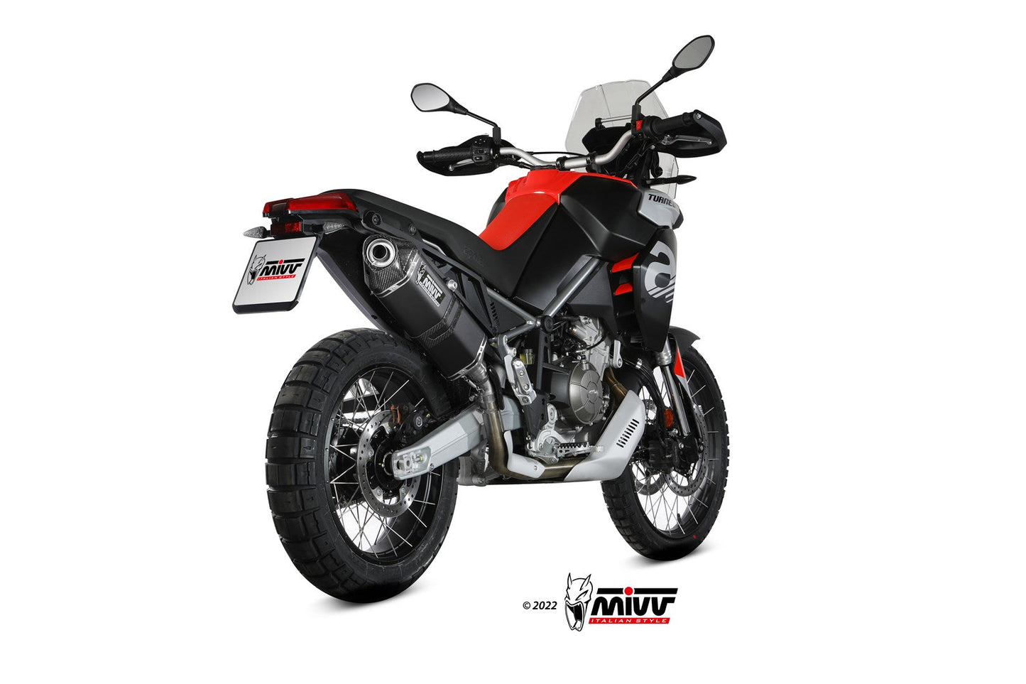 MIVV A.017 Aprilia Tuareg 660 (2022+) Slip-on Exhaust "Speed Edge" (black; approved) – Accessories in the 2WheelsHero Motorcycle Aftermarket Accessories and Parts Online Shop