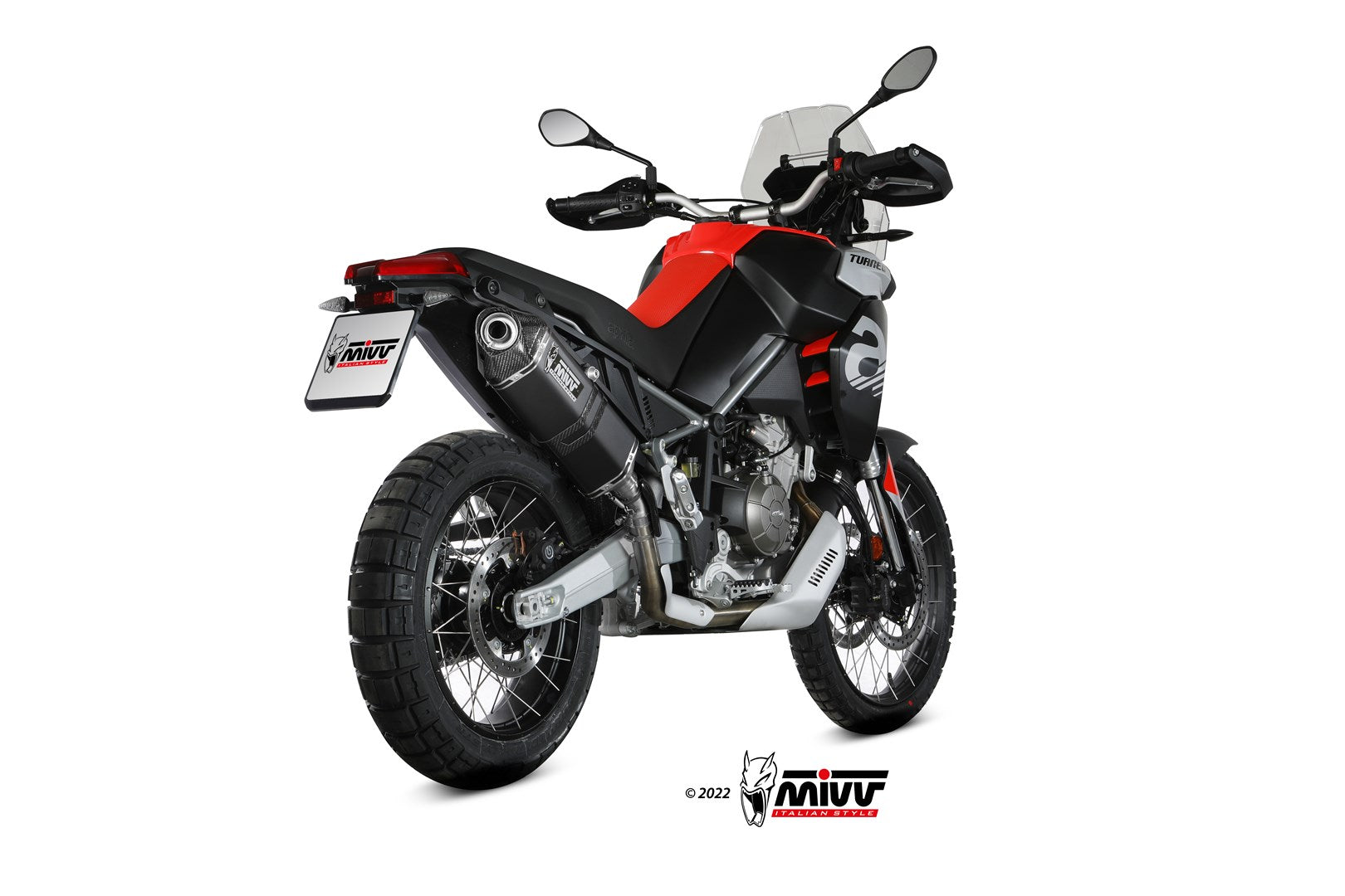 MIVV A.017 Aprilia Tuareg 660 (2022+) Slip-on Exhaust "Speed Edge" (black; approved) – Accessories in the 2WheelsHero Motorcycle Aftermarket Accessories and Parts Online Shop