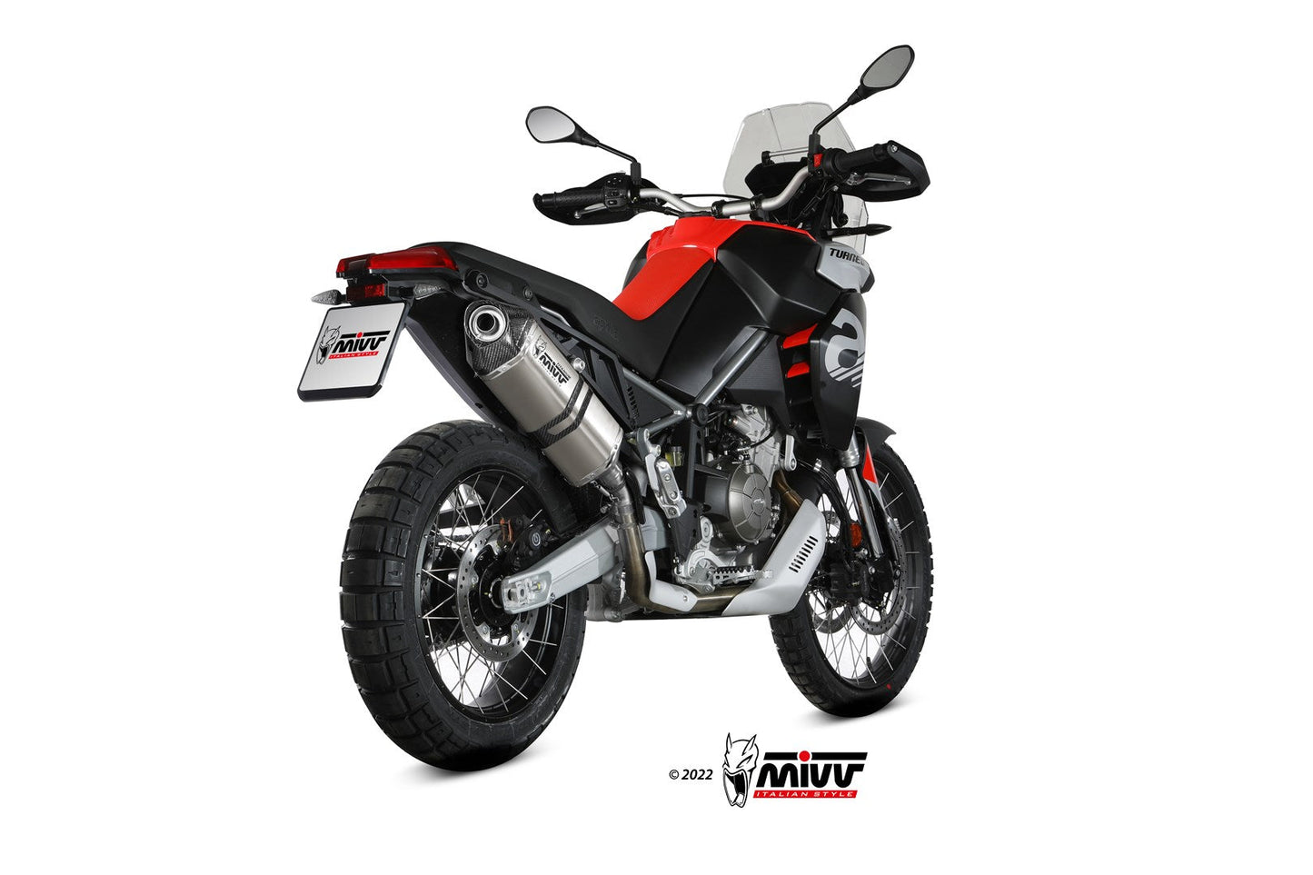 MIVV A.017 Aprilia Tuareg 660 (2022+) Slip-on Exhaust "Speed Edge" (Titanium; approved) – Accessories in the 2WheelsHero Motorcycle Aftermarket Accessories and Parts Online Shop