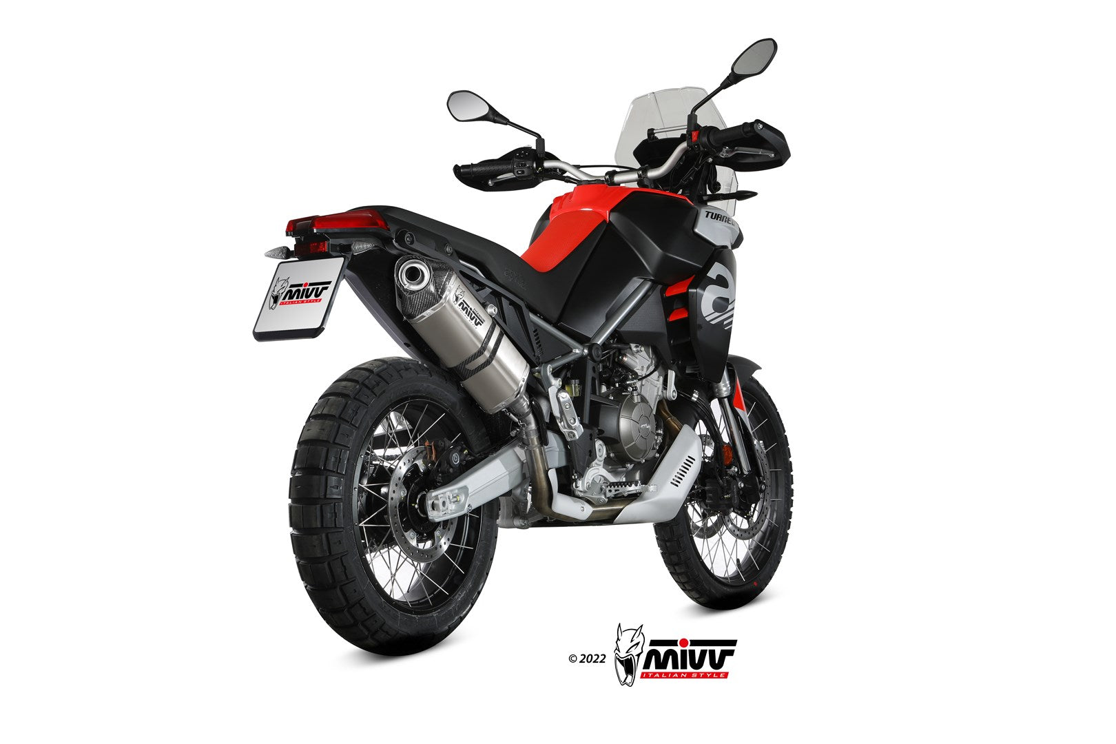 MIVV A.017 Aprilia Tuareg 660 (2022+) Slip-on Exhaust "Speed Edge" (Titanium; approved) – Accessories in the 2WheelsHero Motorcycle Aftermarket Accessories and Parts Online Shop