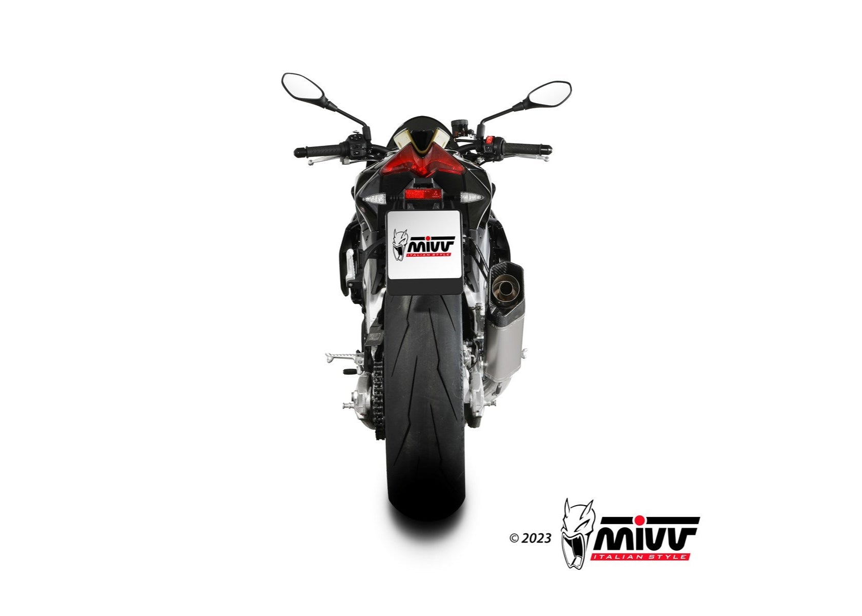 MIVV A.019 Aprilia Tuono V4 1100 (2021+) Slip-on Exhaust "SR-1" (titanium; not approved) – Accessories in the 2WheelsHero Motorcycle Aftermarket Accessories and Parts Online Shop