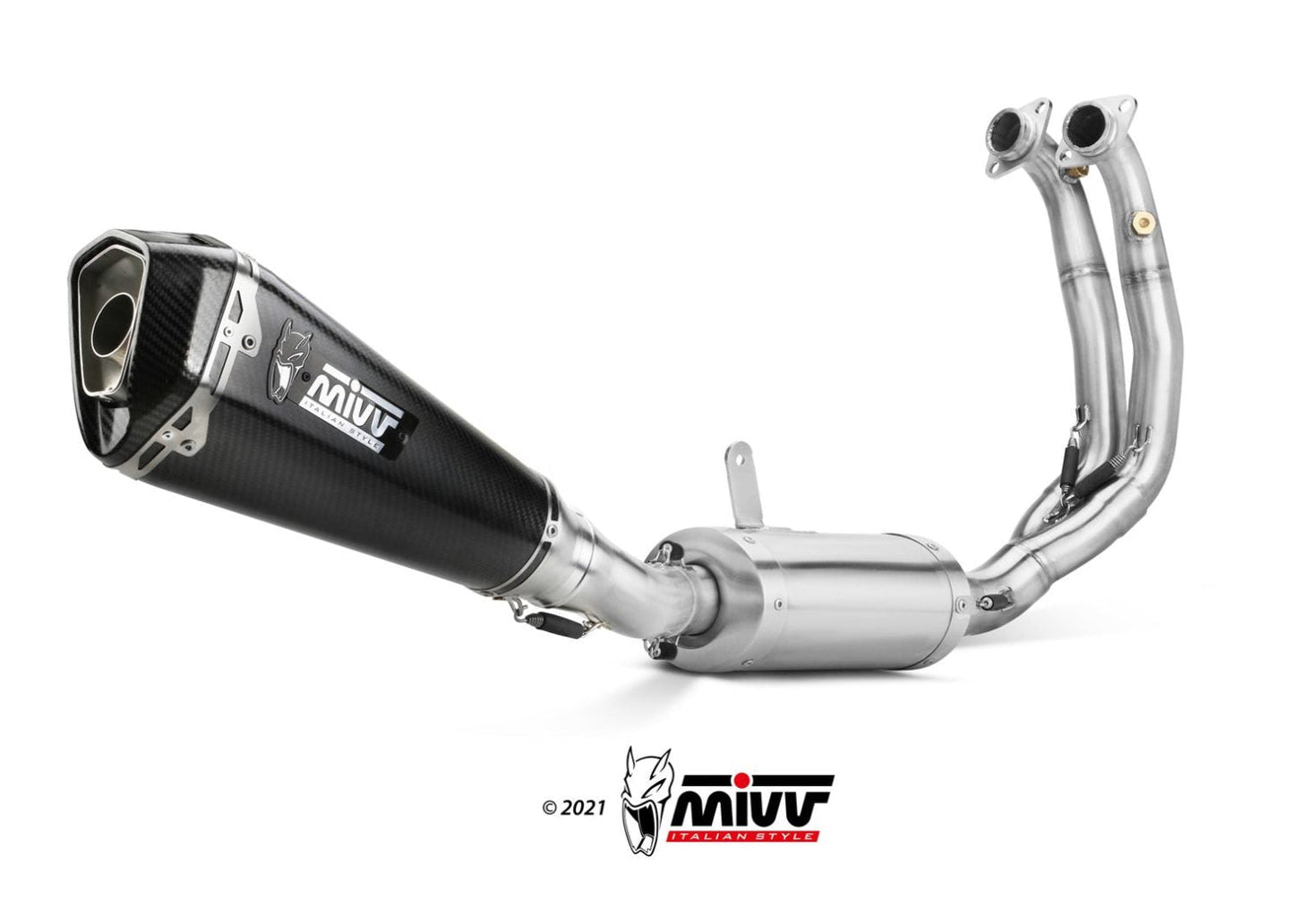 MIVV A.013 Aprilia Tuono660 (2021+) Full System Steel High Exhaust "Delta Race" (carbon; approved) – Accessories in the 2WheelsHero Motorcycle Aftermarket Accessories and Parts Online Shop