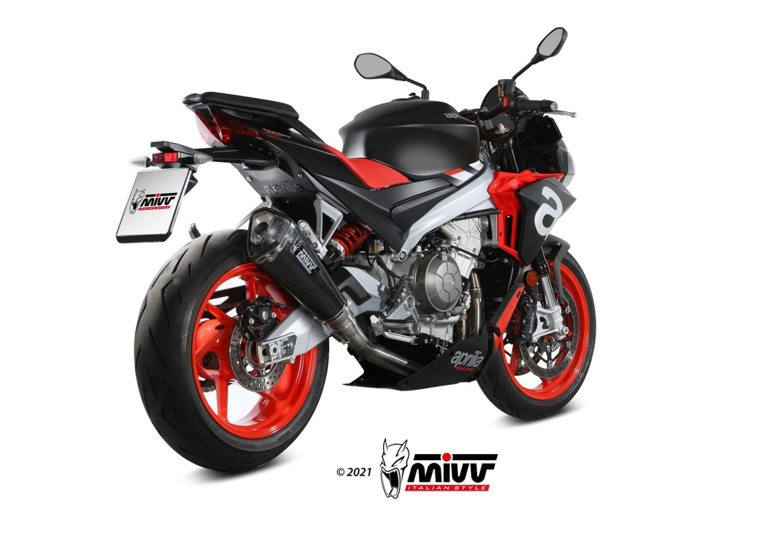 MIVV X.AP.0001 Aprilia Tuono660 (2021+) Full System Steel High Exhaust (steel black; not approved) – Accessories in the 2WheelsHero Motorcycle Aftermarket Accessories and Parts Online Shop