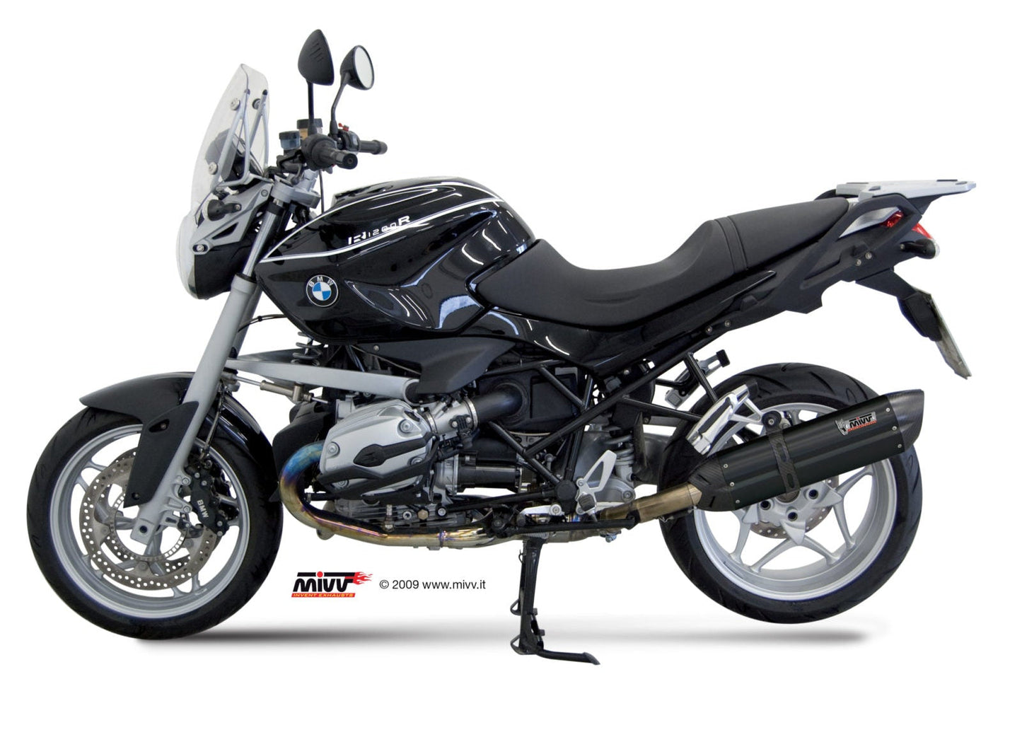 MIVV B.005 BMW R 1200 R (08 / 10) Slip-on Exhaust "Suono" (black; approved) – Accessories in the 2WheelsHero Motorcycle Aftermarket Accessories and Parts Online Shop