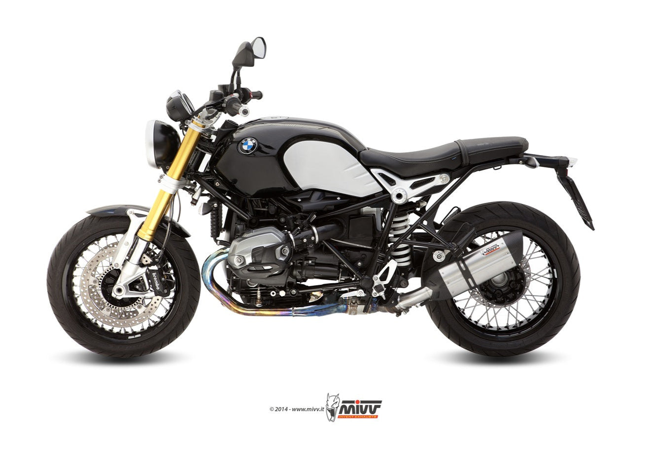 MIVV B.021 BMW R Nine T (14 / 20) Slip-on Exhaust "Suono" (stainless steel; approved) – Accessories in the 2WheelsHero Motorcycle Aftermarket Accessories and Parts Online Shop