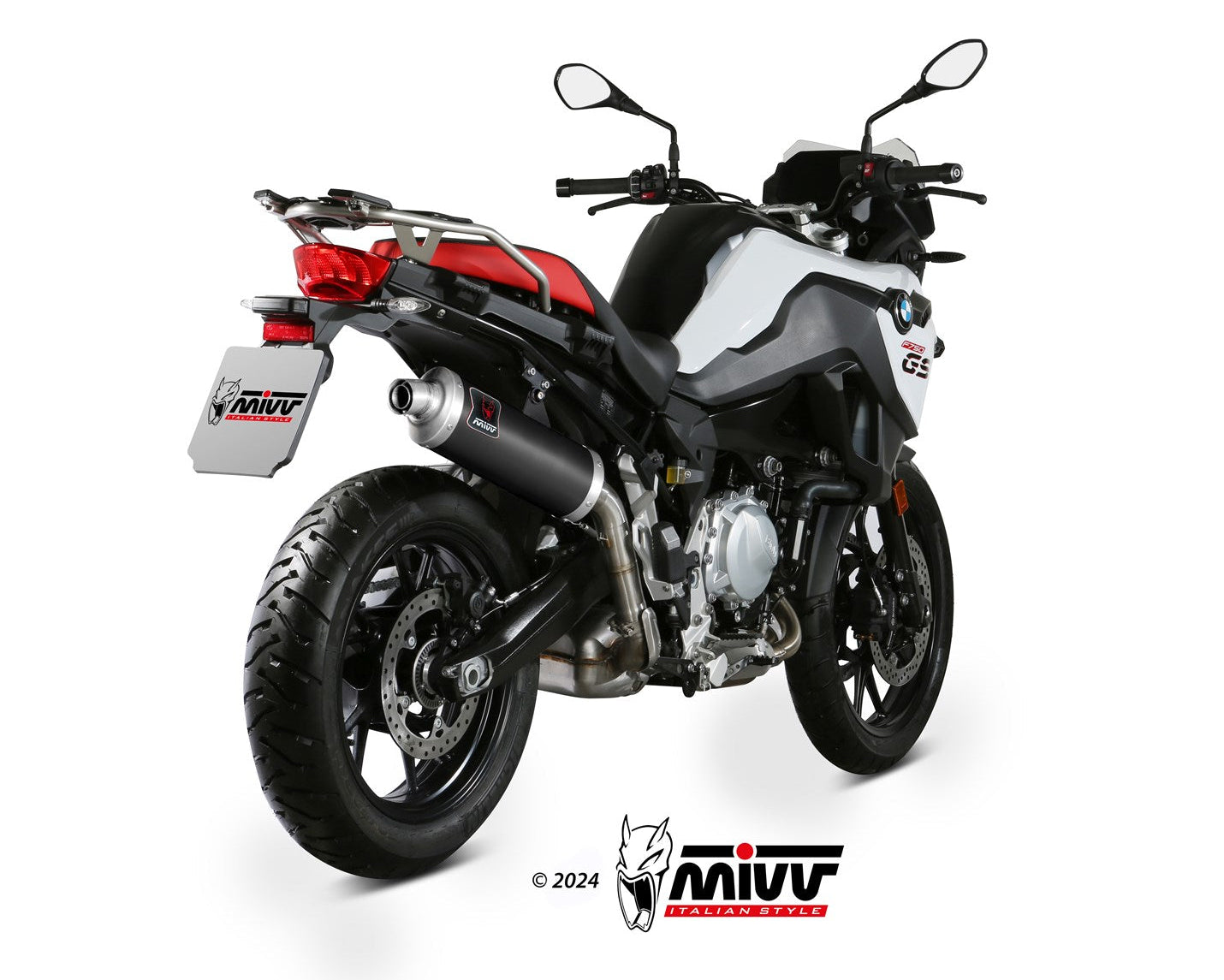 MIVV B.033 BMW F 750 GS (2018+) Slip-on Exhaust "Dakar" (black; approved) – Accessories in the 2WheelsHero Motorcycle Aftermarket Accessories and Parts Online Shop