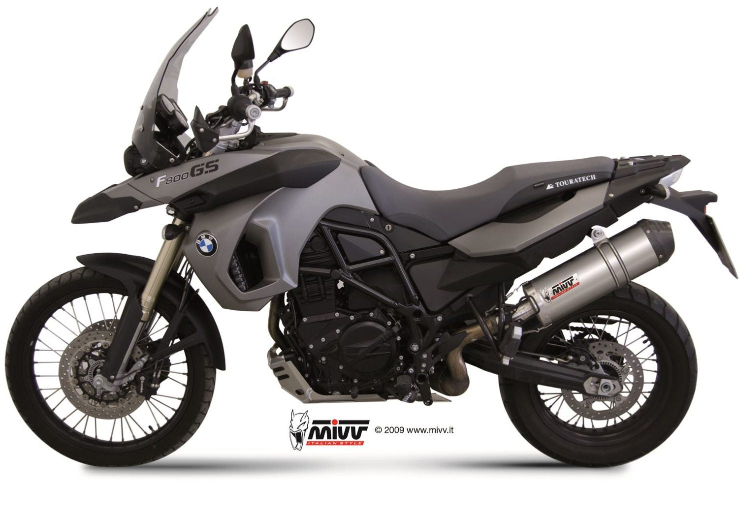 MIVV B.007 BMW F 800 GS (08/18) Slip-on Exhaust "Oval" (titanium+carbon cap; approved) – Accessories in the 2WheelsHero Motorcycle Aftermarket Accessories and Parts Online Shop